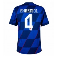 Echipament fotbal Croaţia Josko Gvardiol #4 Tricou Deplasare European 2024 maneca scurta